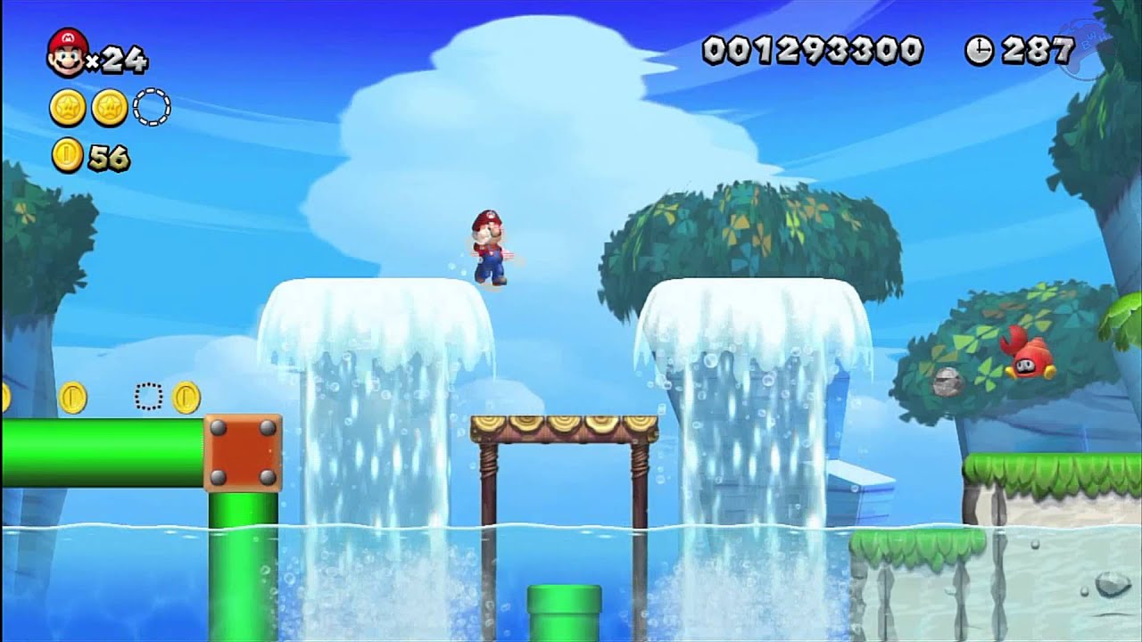 Sparkling Waters1 Watersprout Beach [New Super Mario Bros Wii U] YouTube