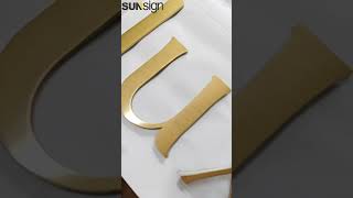 Salon shop reception wall brand name cut letters sign