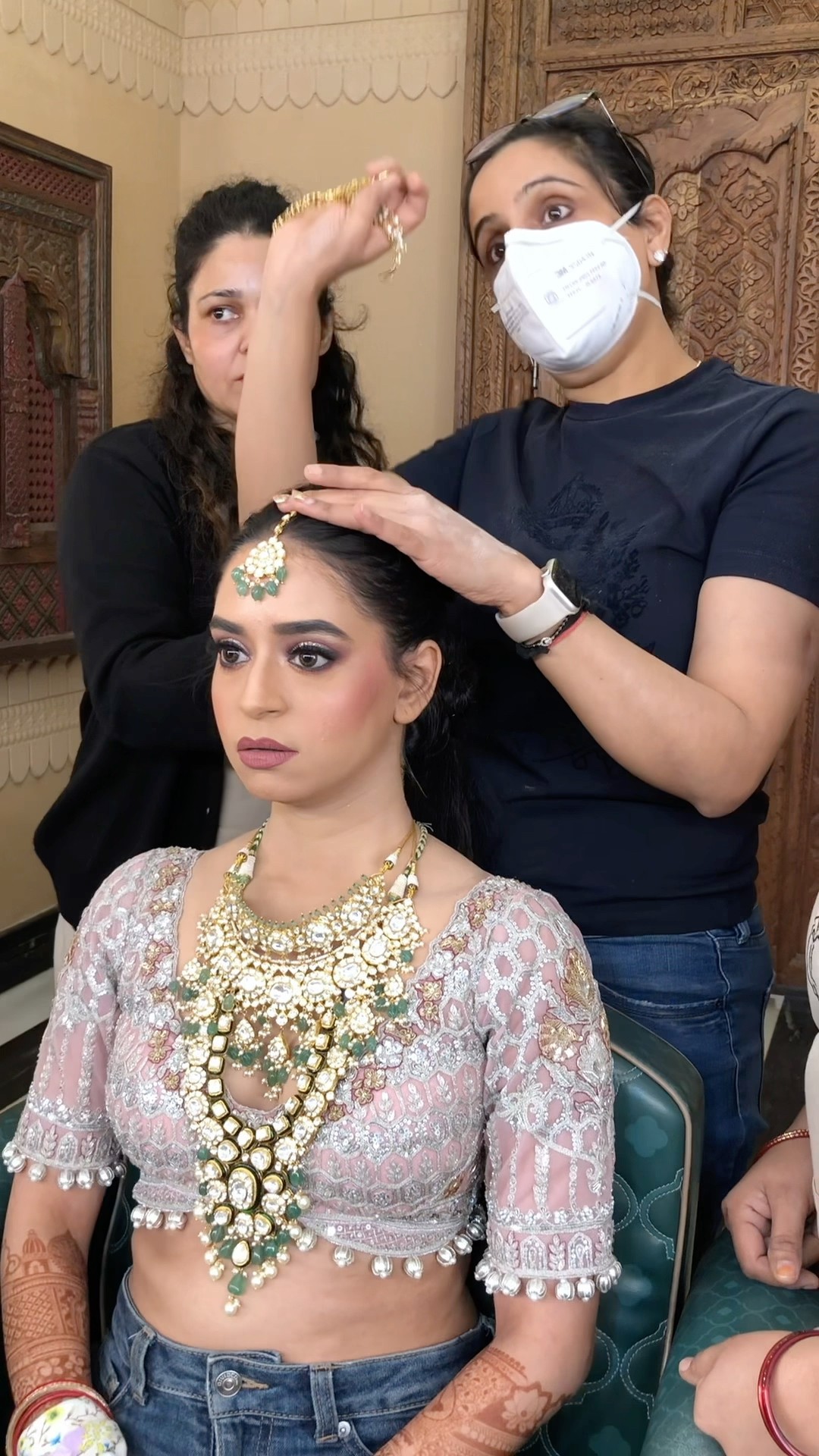 My beautiful bride in pink ? #parulgargmakeup
