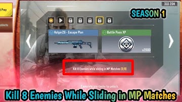 Kill 8 Enemies While Sliding in MP Matches in codm|How To Kill 8 Enemies While Sliding in MP Matches