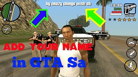 How to add name / watermark in GTA San Andreas in android in Hindi