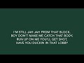 YBC Big Belly - Jah Jah From The Block (Lyrics Video)