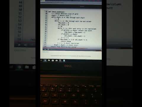 Udacity Sudoku Checker Code