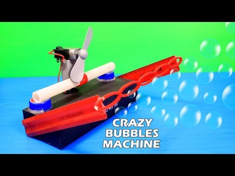 HOW TO MAKE A VERY POWERFUL BUBBLE MACHINE - DC MOTOR LIFE HACKS