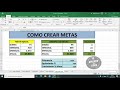 TUTORIAL DE EXCEL COMO ESTABLECER METAS EN VENTAS