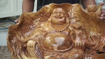 Tượng Phật Di Lặc - Nguyên Khối - Gỗ Xá Xị thơm phức