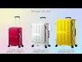 【アジア・ラゲージ】 フロントオープン ファスナータイプ ハードキャリーケース 35L＋6L 拡張機能付き ALI-5511 2～3泊程度 機内持ち込み可能サイズMAXBOX マックスボックス