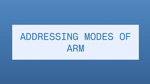 Addressing  Modes of ARM |  MICROCONTROLLER AND ITS APPLICATIONS | SNS  INSTITUTIONS