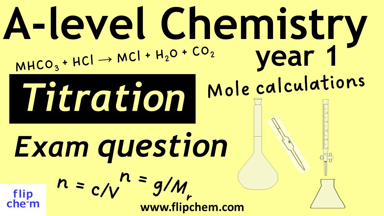 Titration calculations, Alevel chemistry (mean titre, moles, and how