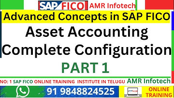 Asset Accounting Complete Configurations  PART 1   - SAP FICO Course in Telugu