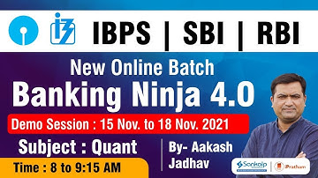 Quantitative Aptitude by Aakash Jadhav || Demo Session (Day-02)| Banking Ninja Batch 4.0 | iPratham
