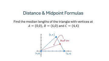 Distance & Midpoint - Find Median Lengths on a Triangle