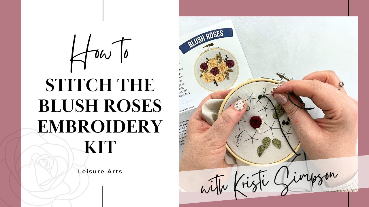 Learn to Embroider the Wagon Wheel Stitch with Blush Roses Kit 