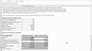 Managerial Accounting - Hotel Pricing