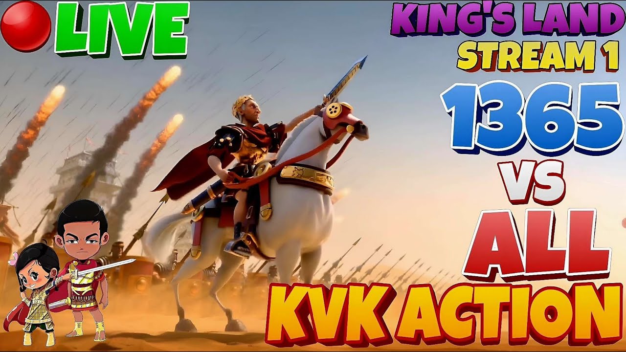 1365 against All in 1v3 Live KvK Action : Kingsland Stream 1