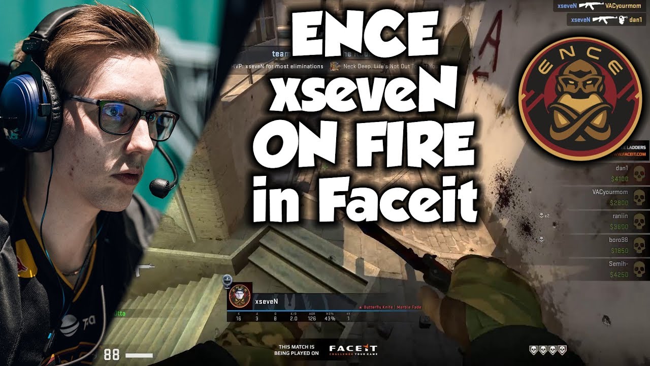 CS:GO - ENCE xseveN ON FIRE at Faceit in Mirage - YouTube