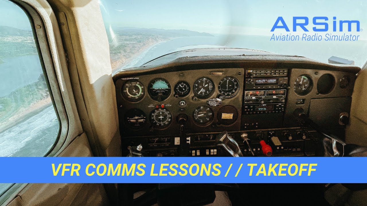 Lesson 10 VFR Takeoff ATC Communication On PlaneEnglish Aviation Radio ...