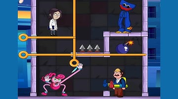 Huggee Time Pin Rescue Puzzle Game Pull The Pin New Gameplay