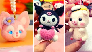 Relax ASMR Crafts.🐶 Felted Wool Art. 🐱 Cute Needle Felting Kawaii Toys Part #9