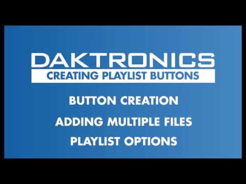 Creating Playlist Buttons in Display Studio