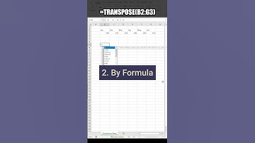 Convert Rows to Columns in Excel Transpose Data #shorts