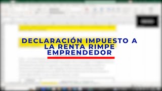 Declaración Impuesto a la Renta RIMPE EMPRENDEDOR