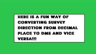 CONVERT DD to DMS