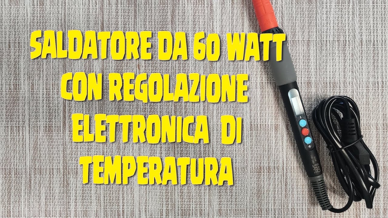Saldatore 60W Con Supporto - Per Saldature Base E Medie, Senza Piombo, Ideale Hobby E Fai Da Te