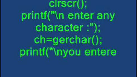 program which shows the use of getchar function