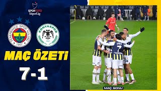 FENERBAHÇE 7-1 KONYASPOR GENİŞ ÖZET VE GOLLER | TRENDYOL SÜPER LİG 2023-2024