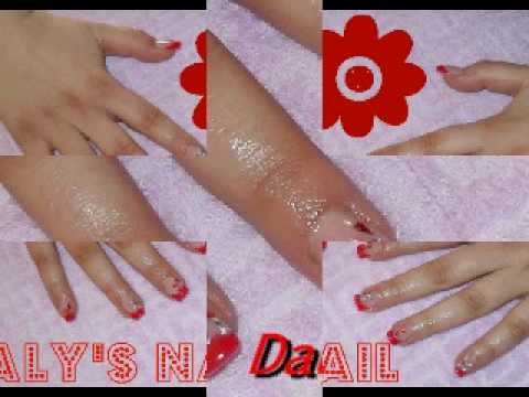 Crystal red flower by Daly's Nail