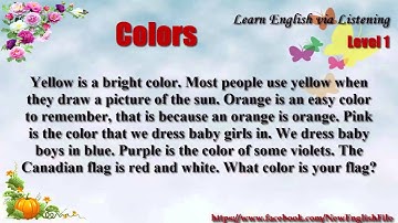 Colors Learn English via Listening Level 1 Unit 41