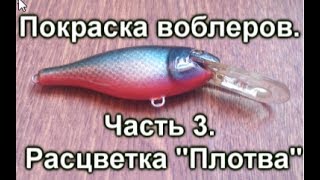 Покраска воблеров  Часть 3  расцветка  Плотва