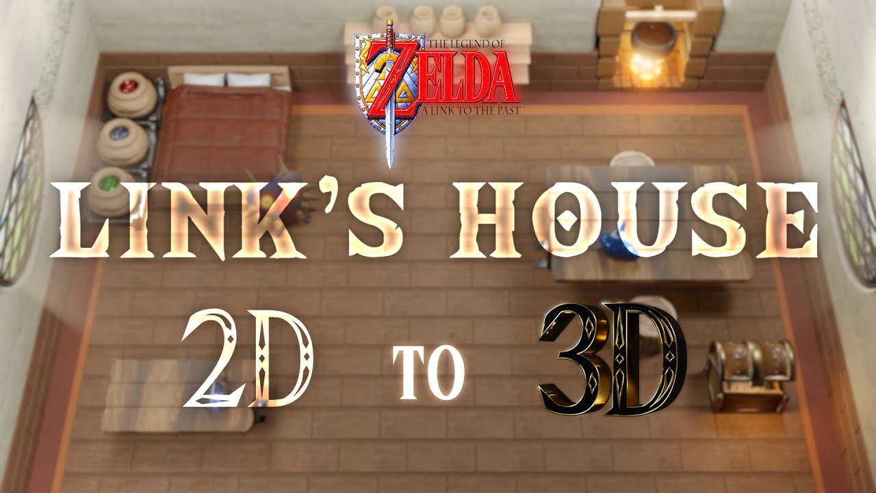 A Link to the Past Link's House in 3D !! (Blender animation)