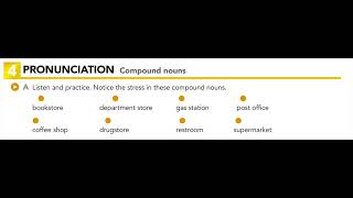U13.4 PRONUNCIATION Compound nouns