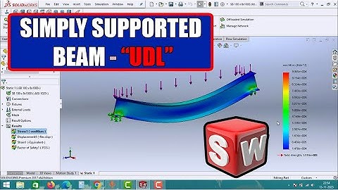 SIMPLY SUPPORTED BEAM SIMULATION | SOLIDWORKS SIMULATION