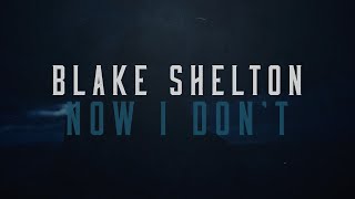 Blake Shelton - Now I Don't (Lyric Video)