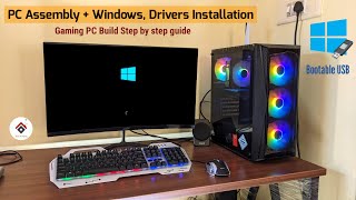 Gaming PC Assembly and Windows, Drivers installation | Rs 70000 PC Build step by step guide 🔥