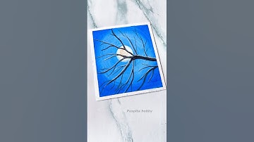 Beautiful Moonlight Painting 🌙 | Easy Acrylic Art for Beginners #shots