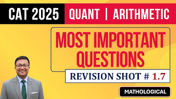 CAT 2025 Most Expected Quality Questions | Revision Shot | Arithmetic 7 || Quant by Aditya Sir