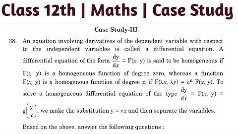 38. An equation involving derivatives of the dependent variable with respect to the independent var