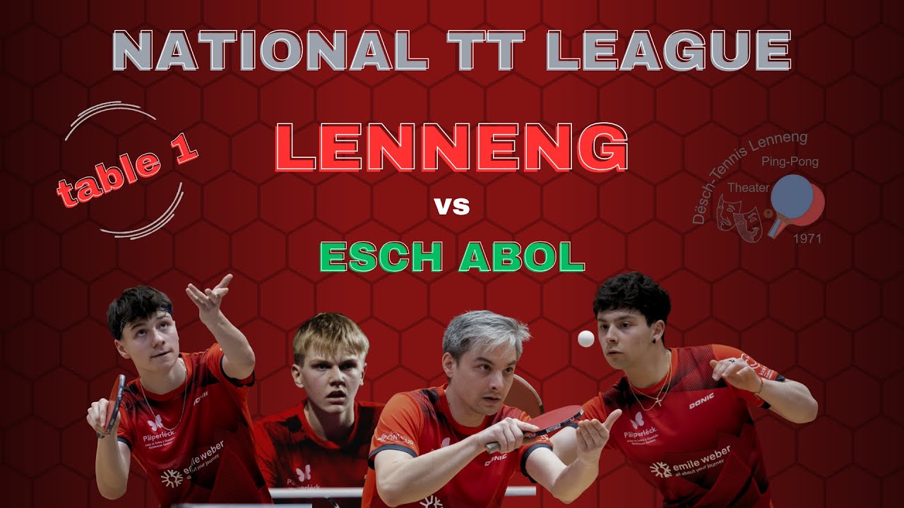 National TT League: DT LENNENG - DT ESCH ABOL (table 1)