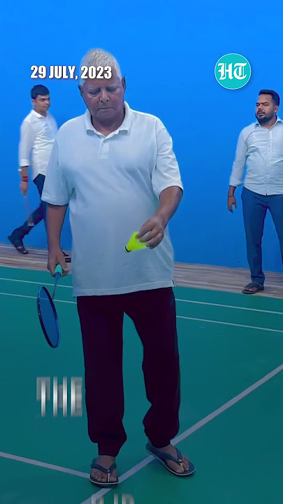 RJD Chief Lalu Prasad Yadav Plays Badminton Months After Surgery