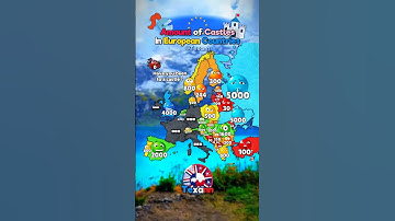 Amount of Castles in European Countries Europe Map Edit || #fyp #map #mapping #geography #texann