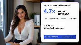 Audi vs Mercedes-Benz Meta Ads: Audi Launched 4.7x More New Ads