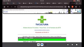Roteiro de programação da tv Cultura