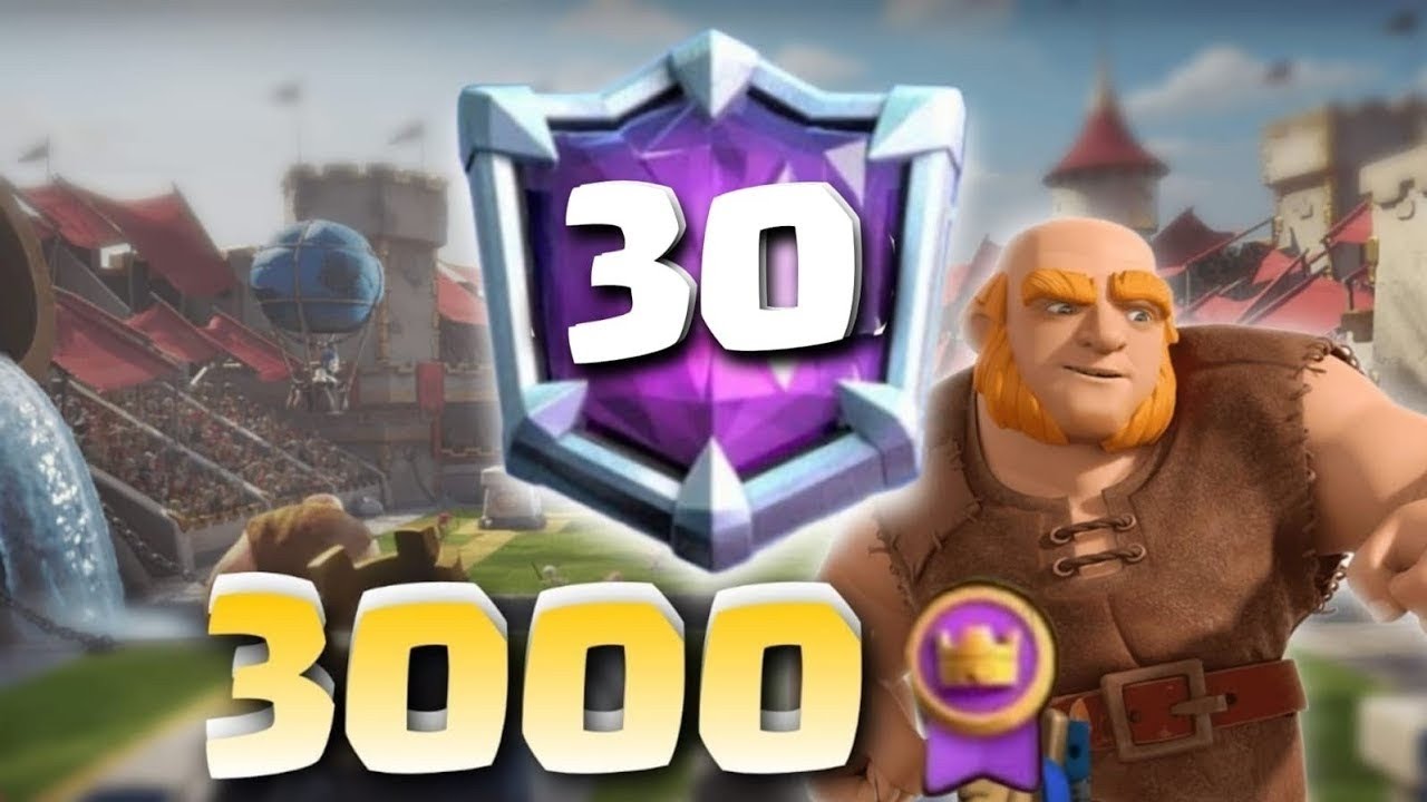 3000🏅Giant In Top Ladder Gameplay - Clash Royale