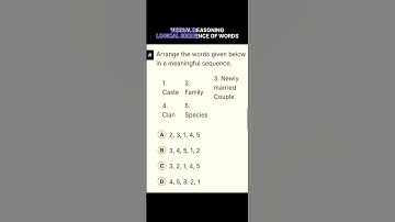 LOGICAL SEQUENCE OF WORDS - VERBAL REASONING #gate #verbalreasoning #reasoningquestions #aptitude