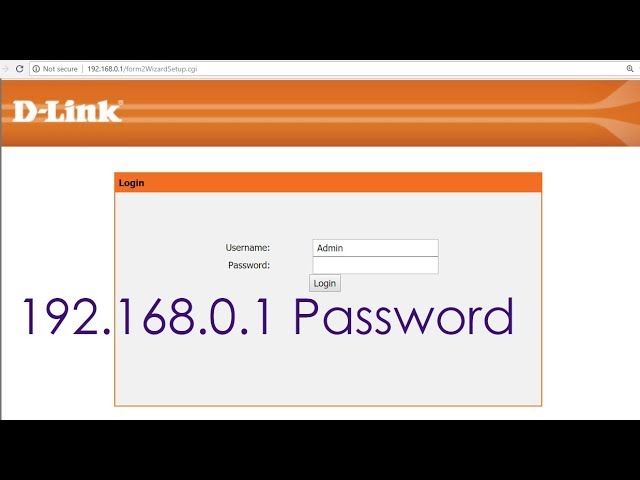 What is the password for 1.92 168 O 1?