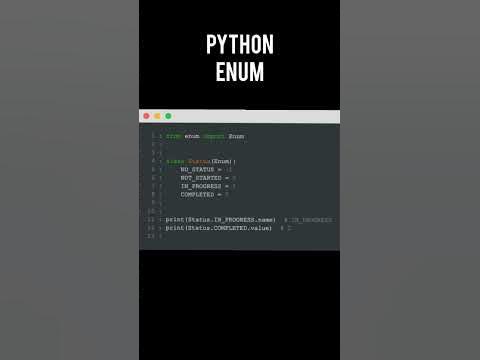 Python Enums - Simplest Example! | #python #coding #youtubeshorts - YouTube